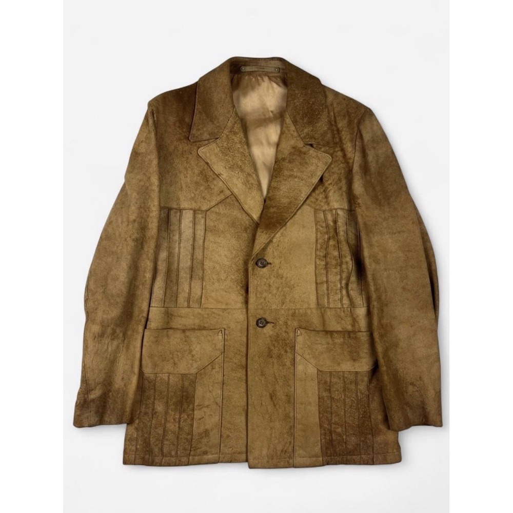 Vintage Robert Lewis Suede Blazer Tan Camel Size 40